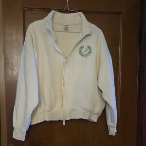 PINK Victoria's Secret Off-White Fleece Jacket